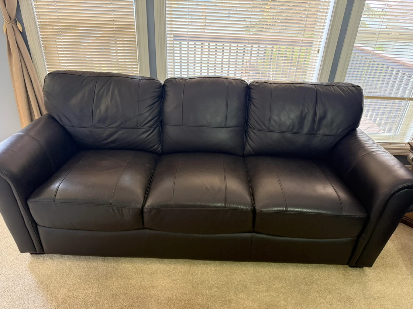 Brown Leather Sofa & Loveseat - photo 2