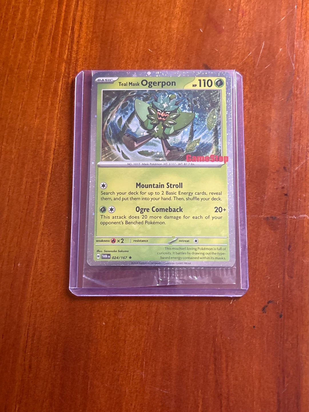 GameStop Stamped teal mask ogerpon Pokémon card - photo 2
