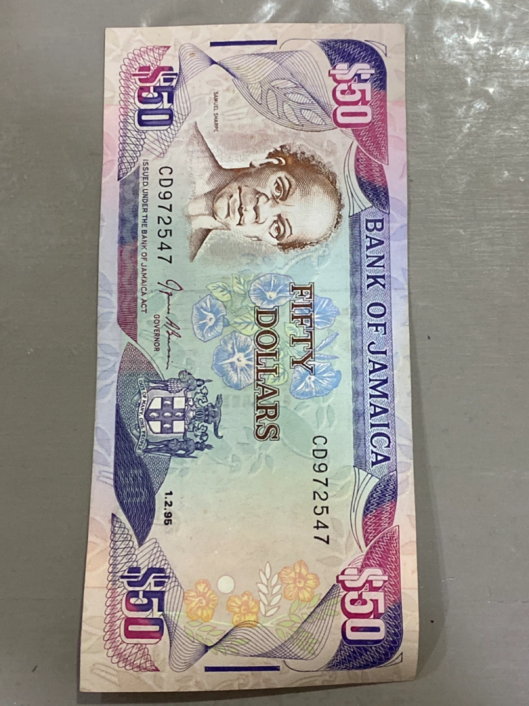 $50 Fifty Dollars Bank of Jamaica Banknote