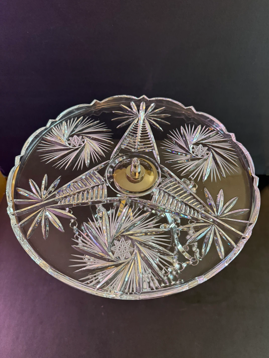 Crystal Cake Stand with Beaded Accents - photo 3