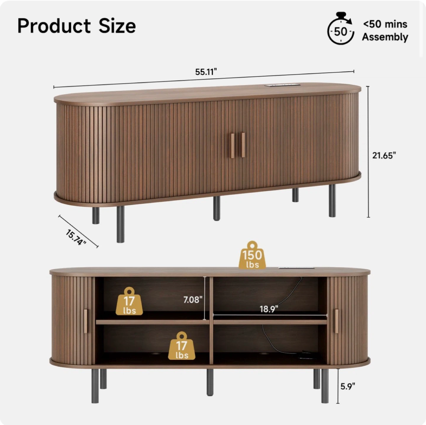Modern TV Stand / Media Console - photo 3