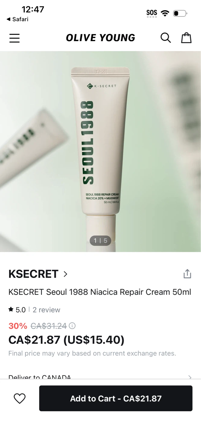 KSECRET Seoul 1988 Niacica Repair Cream 50ml - photo 2