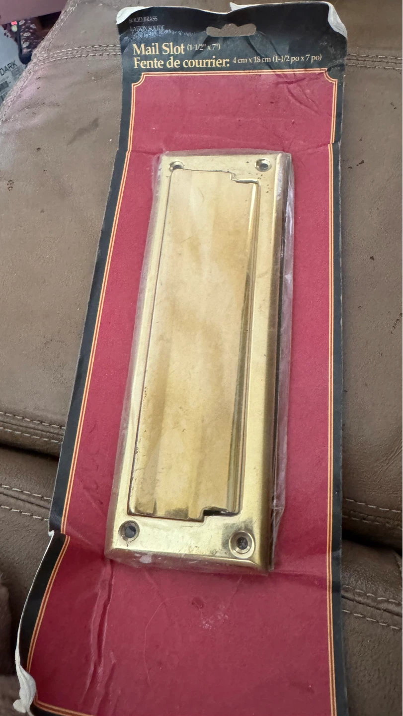 Solid Brass Mail Slot (1-1/2" x 7")