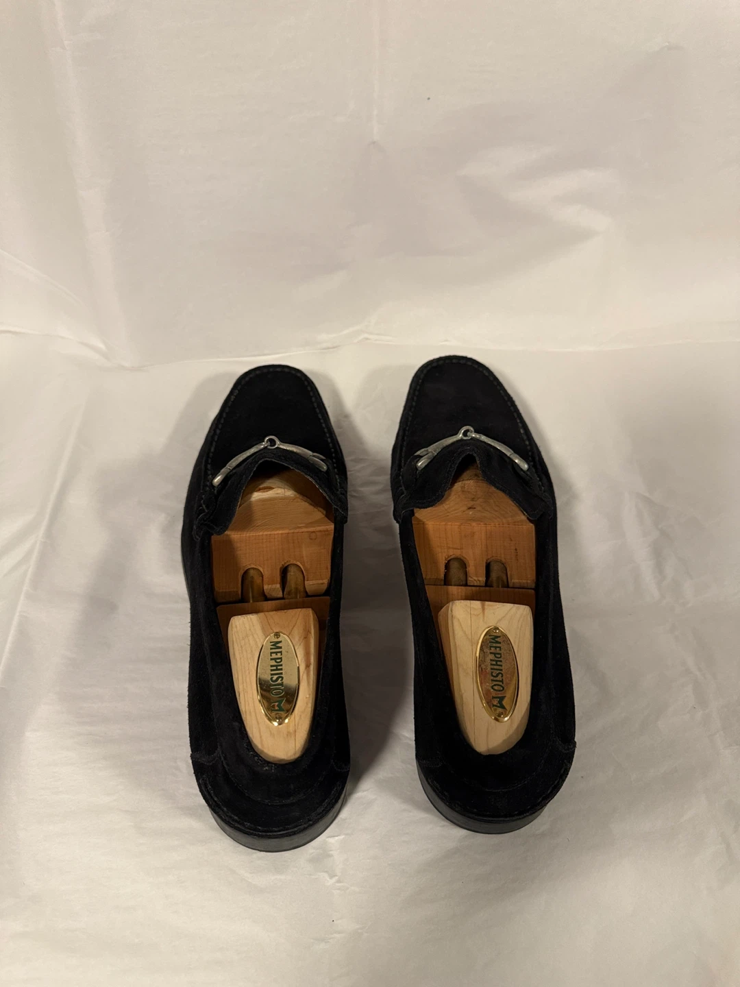 Brook Brothers Black Suede Loafers with Silver Bit Detail - photo 2