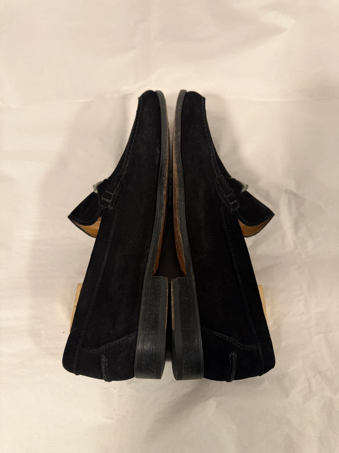 Brook Brothers Black Suede Loafers with Silver Bit Detail - photo 3