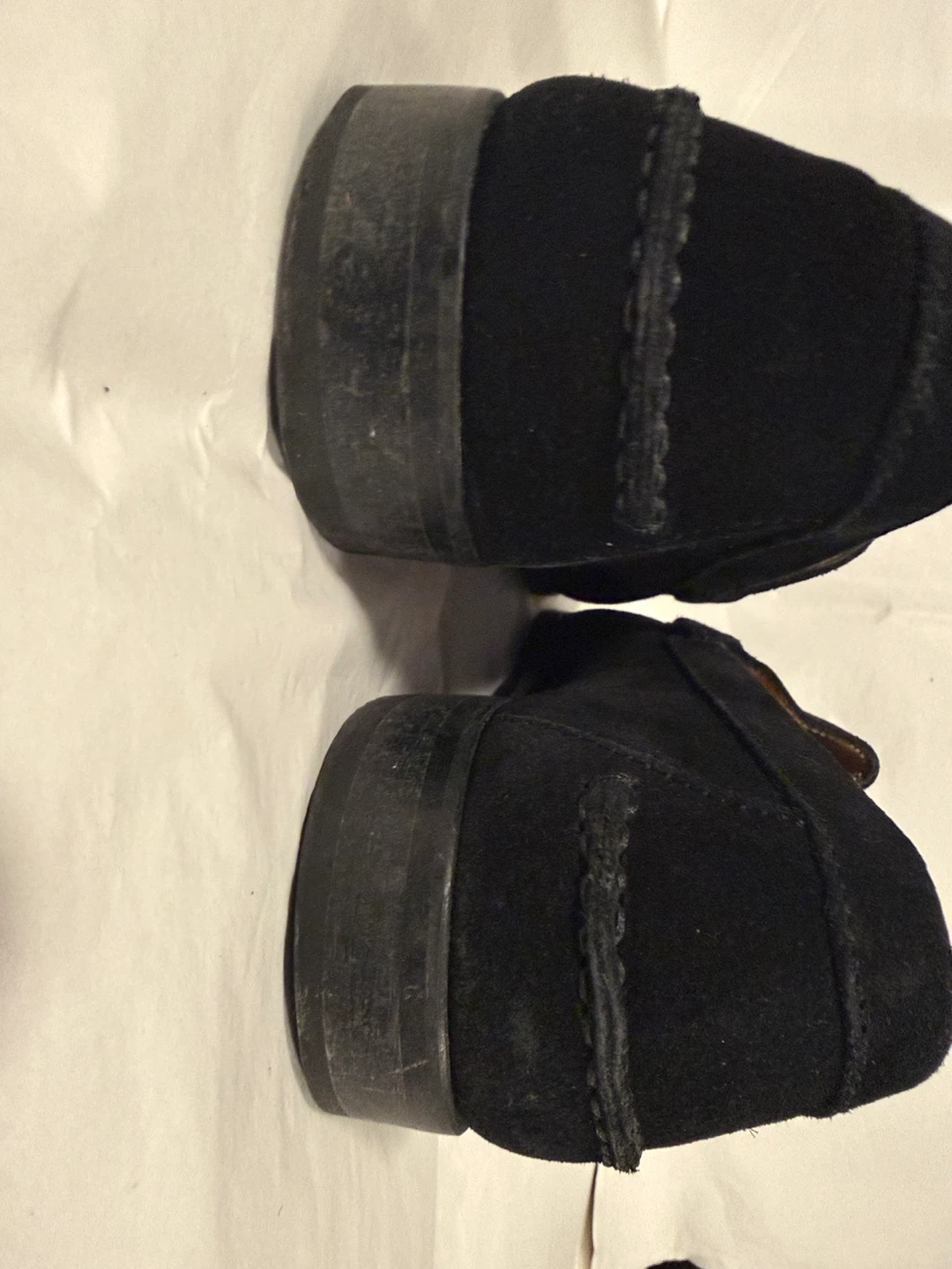 Brook Brothers Black Suede Loafers with Silver Bit Detail - photo 5