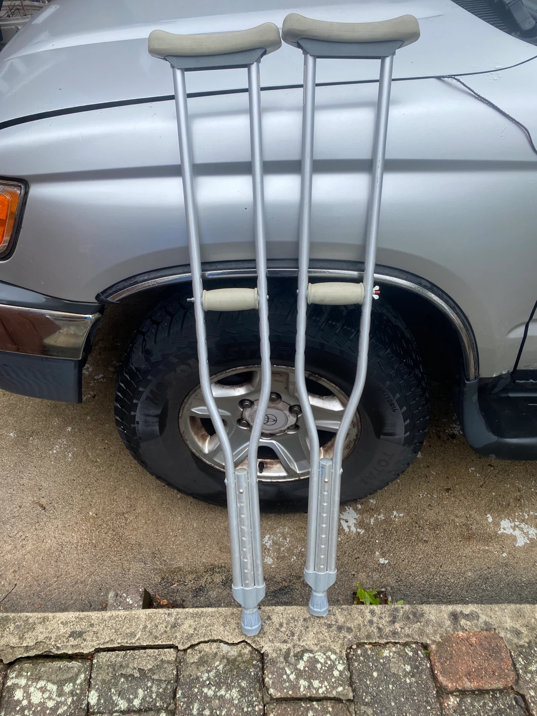 Pair of Adjustable Crutches