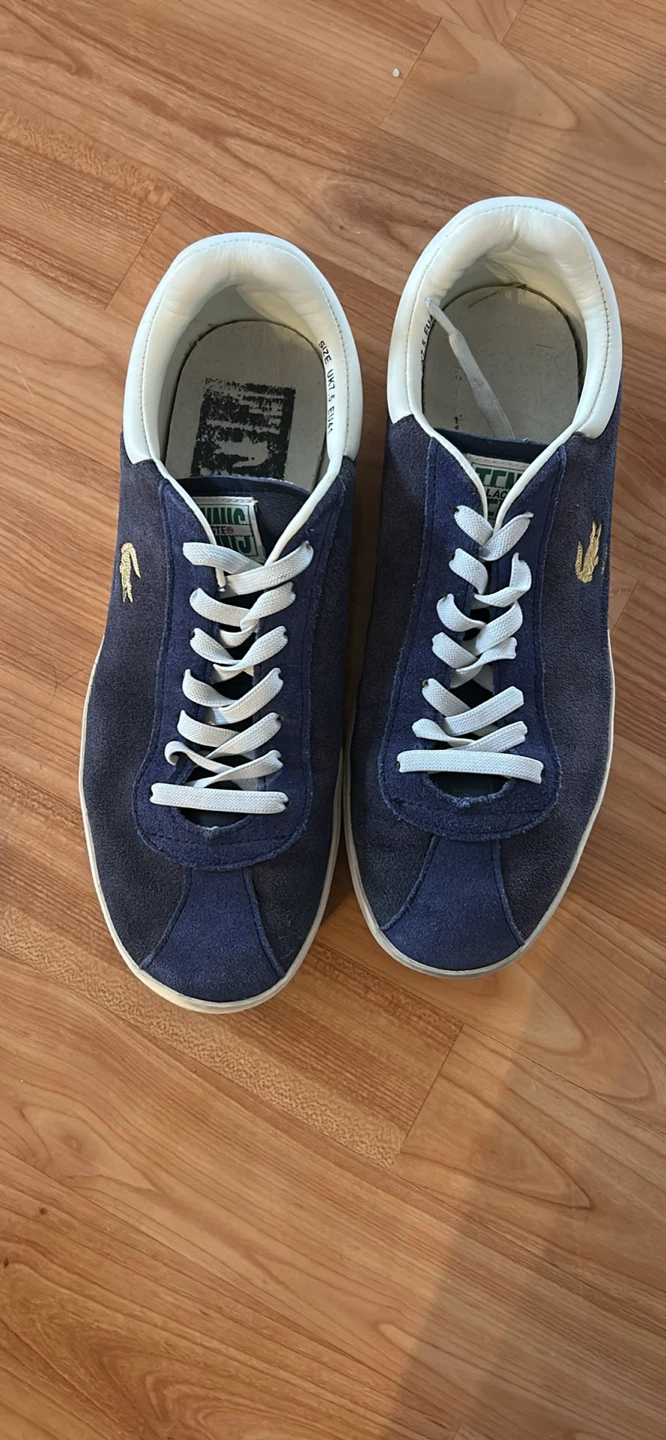Lacoste Navy Suede Sneakers - Size UK 7.5