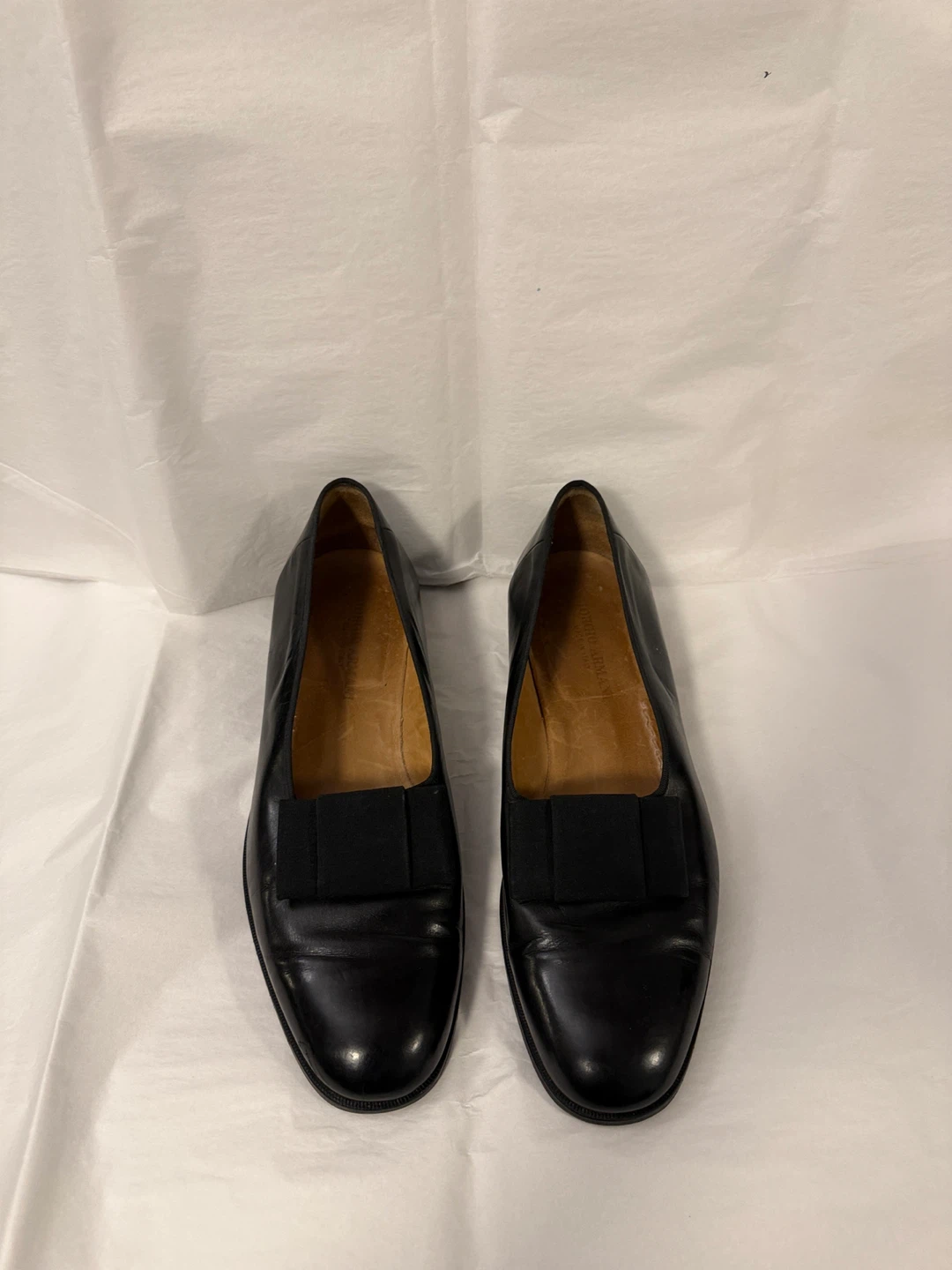 Giorgio Armani Black Leather evening tuxedo pump - photo 2