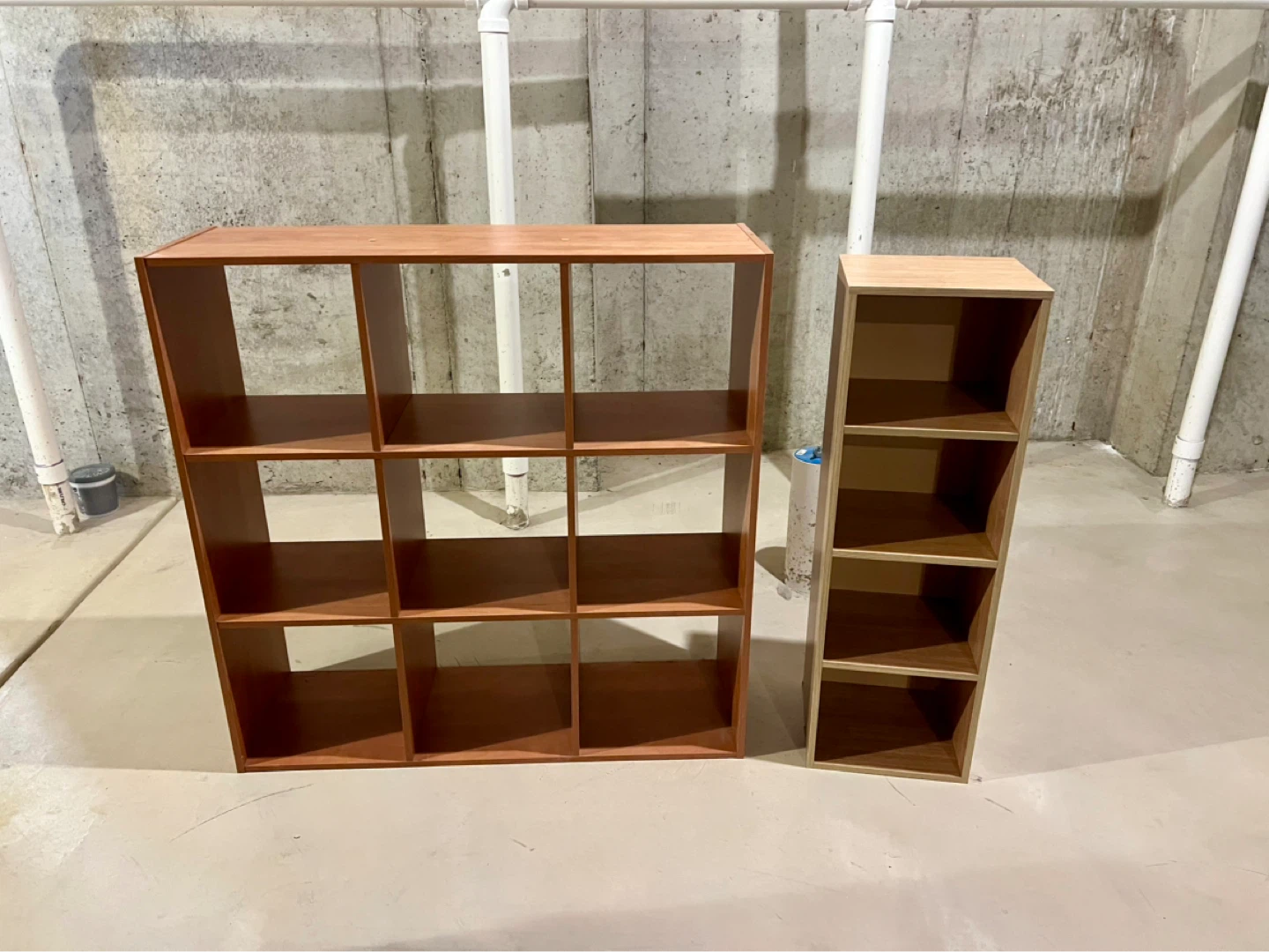 Wooden Cube Storage Shelves - 9 Cube and 4 Cube Units