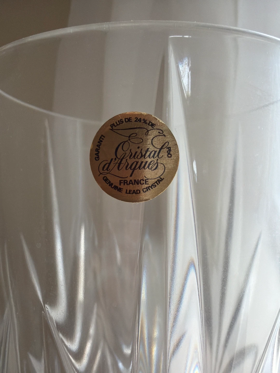 Antique Cristal d'Arques Genuine Crystal Vase - photo 2