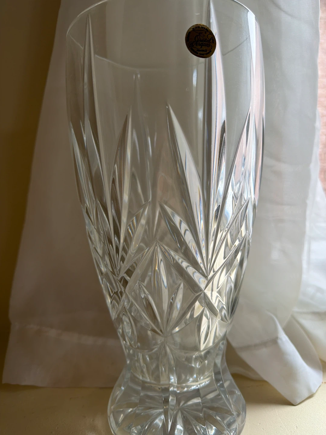 Antique Cristal d'Arques Genuine Crystal Vase