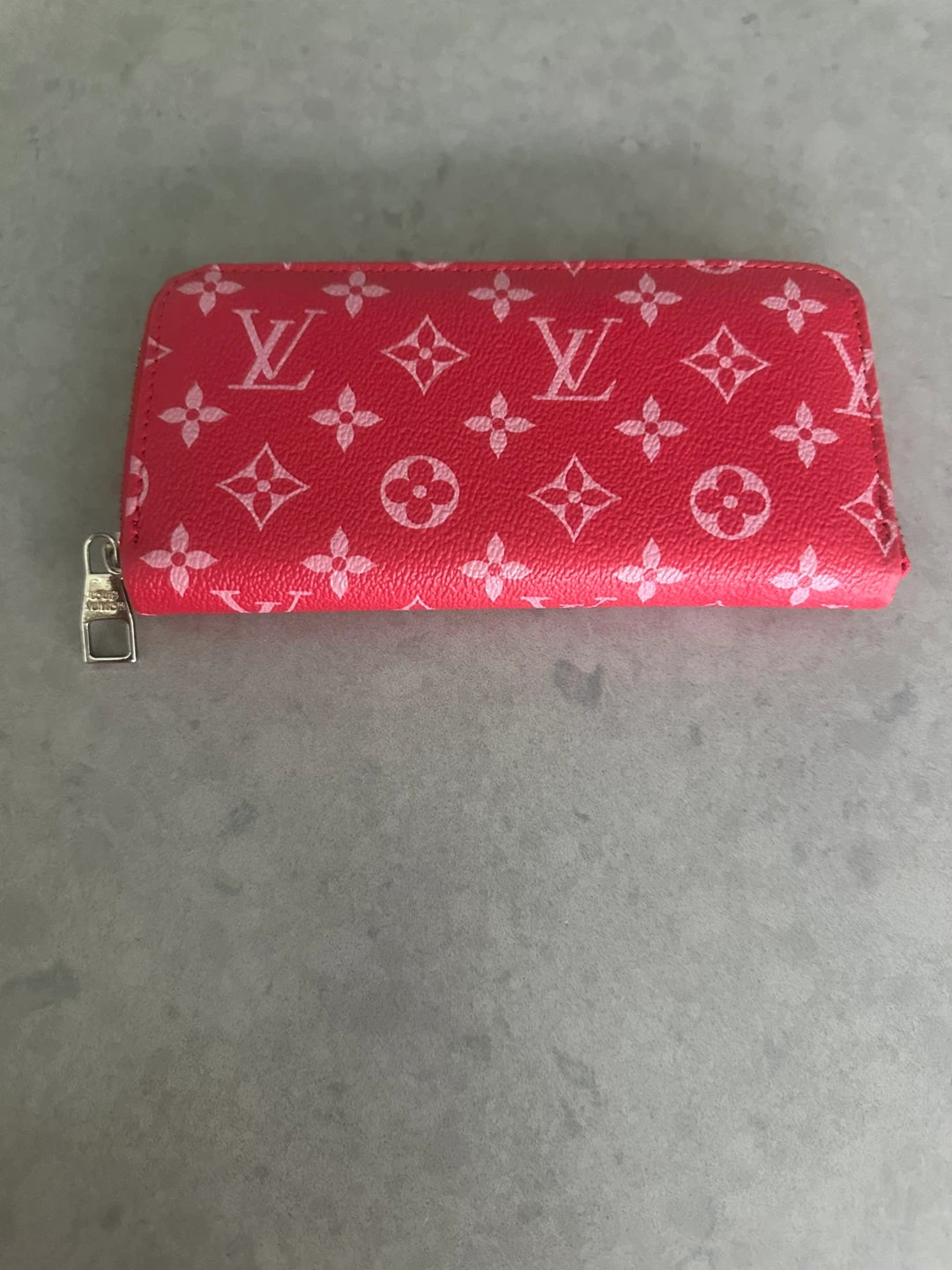 Red Monogram Zipped Wallet - photo 2