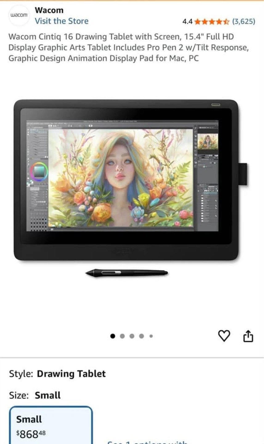 Wacom Cintiq 16 Drawing Screen with stand - photo 2