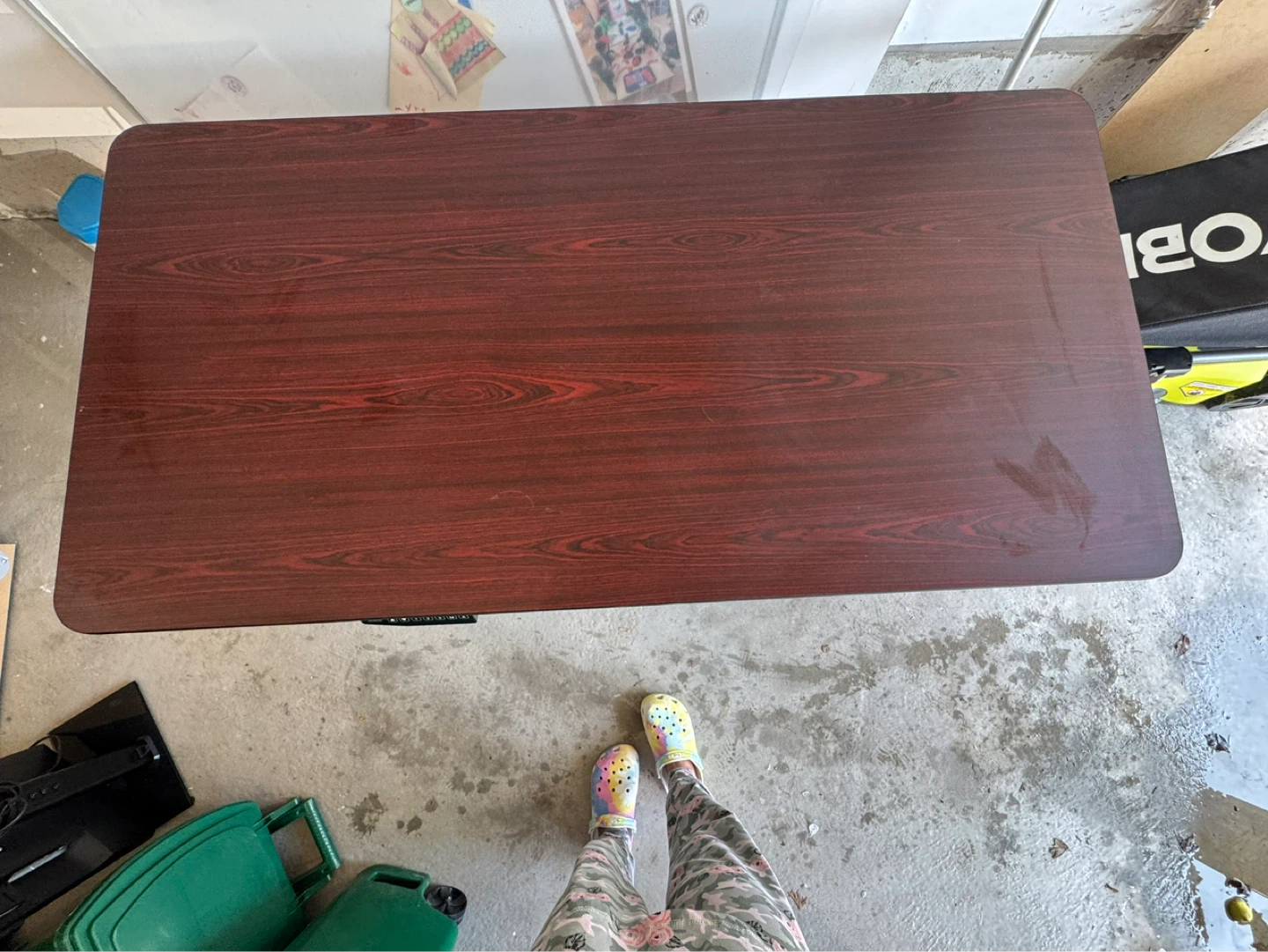 Adjustable Standing Desk - Dark Wood Finish - photo 4