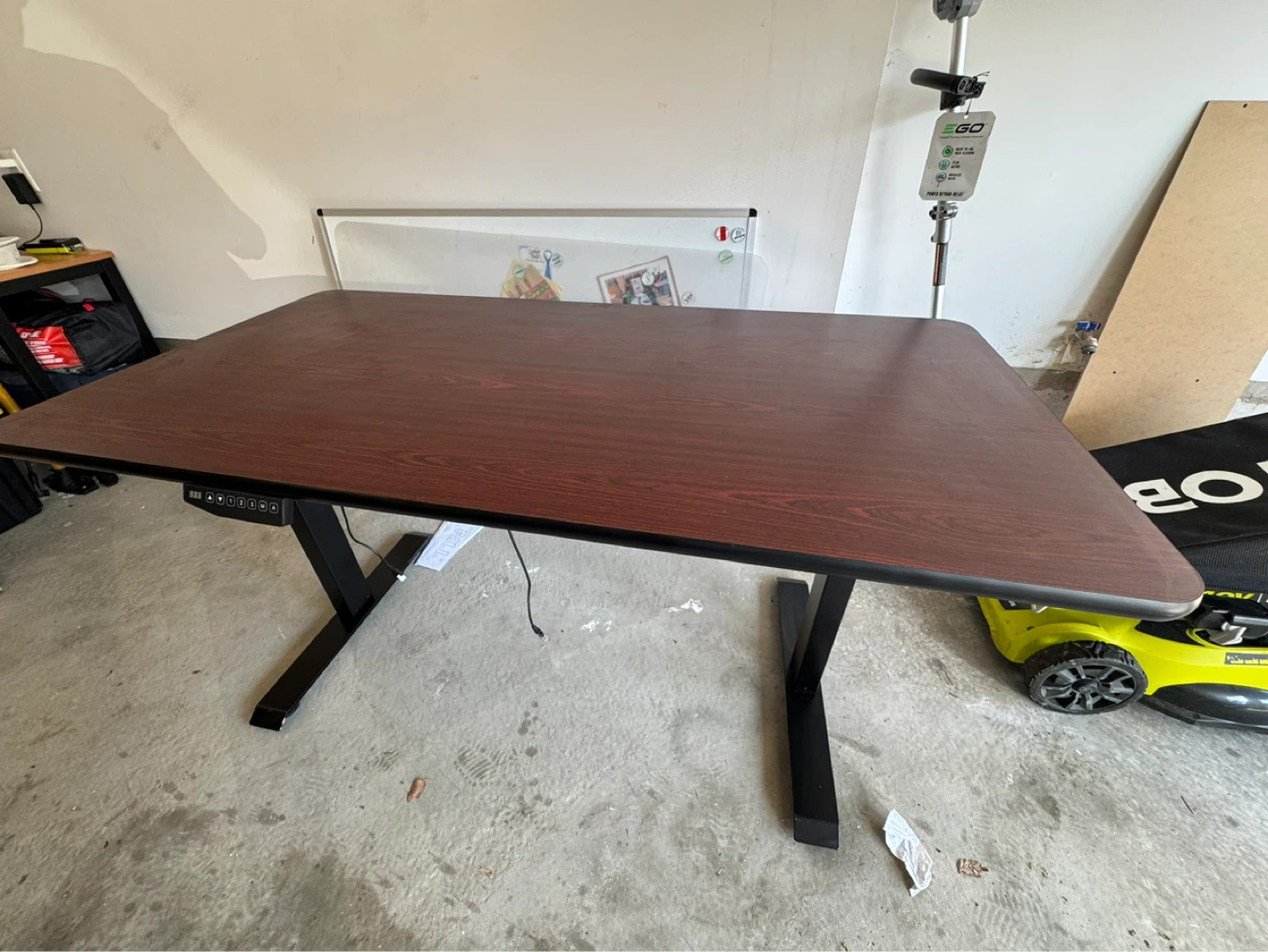 Adjustable Standing Desk - Dark Wood Finish