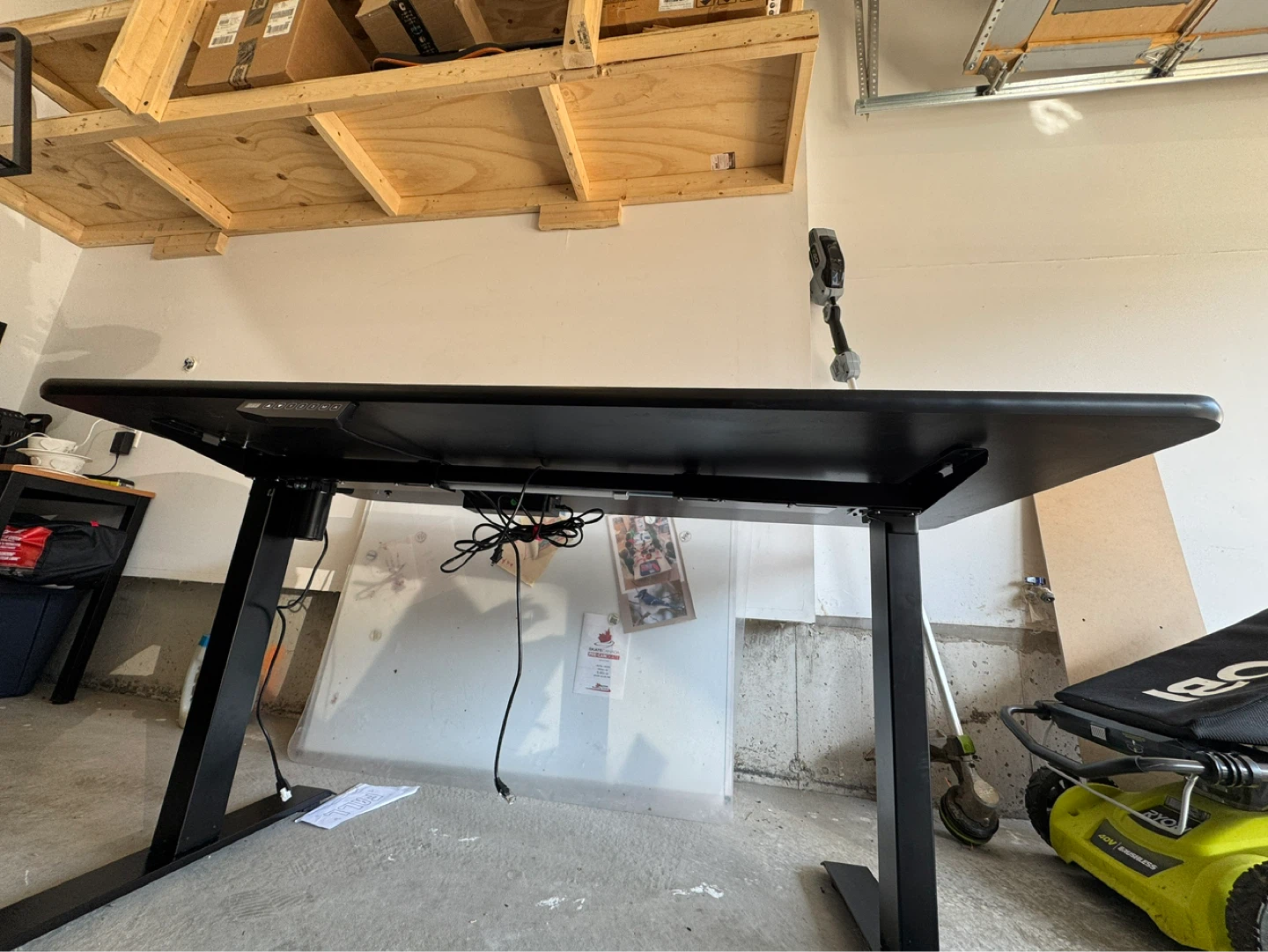 Adjustable Standing Desk - Dark Wood Finish - photo 3