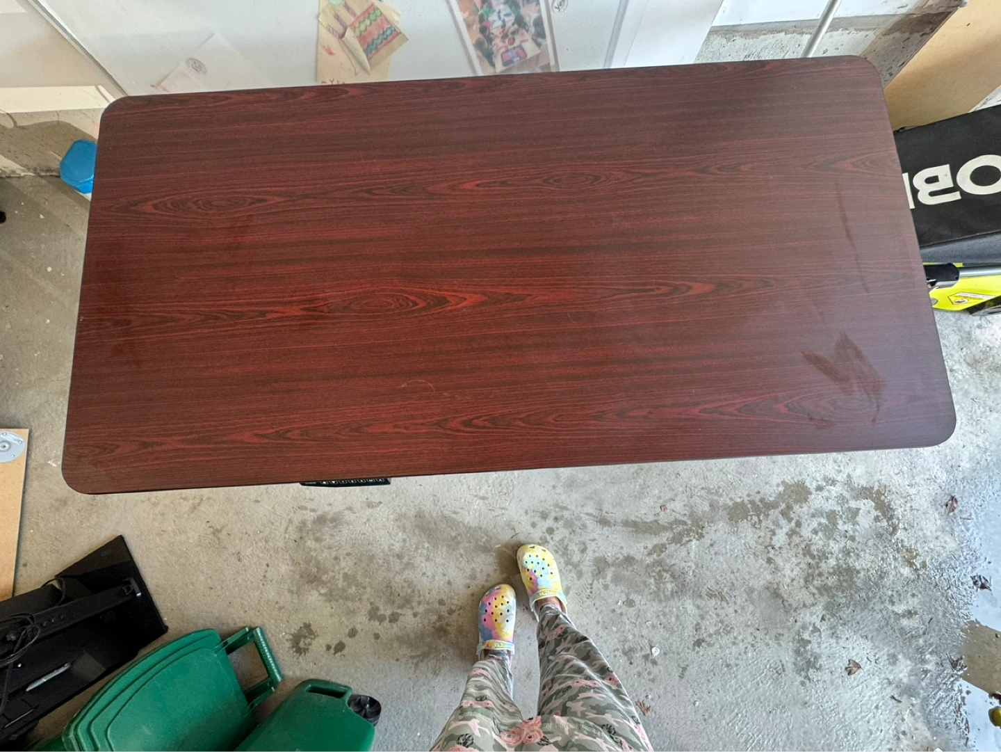Adjustable Standing Desk - Dark Wood Finish - photo 5