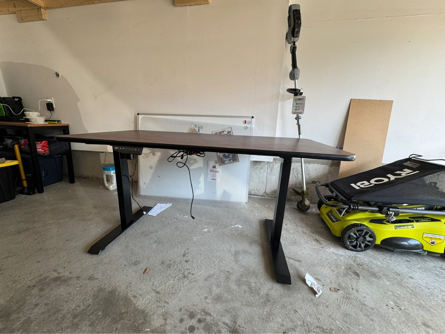 Adjustable Standing Desk - Dark Wood Finish - photo 2