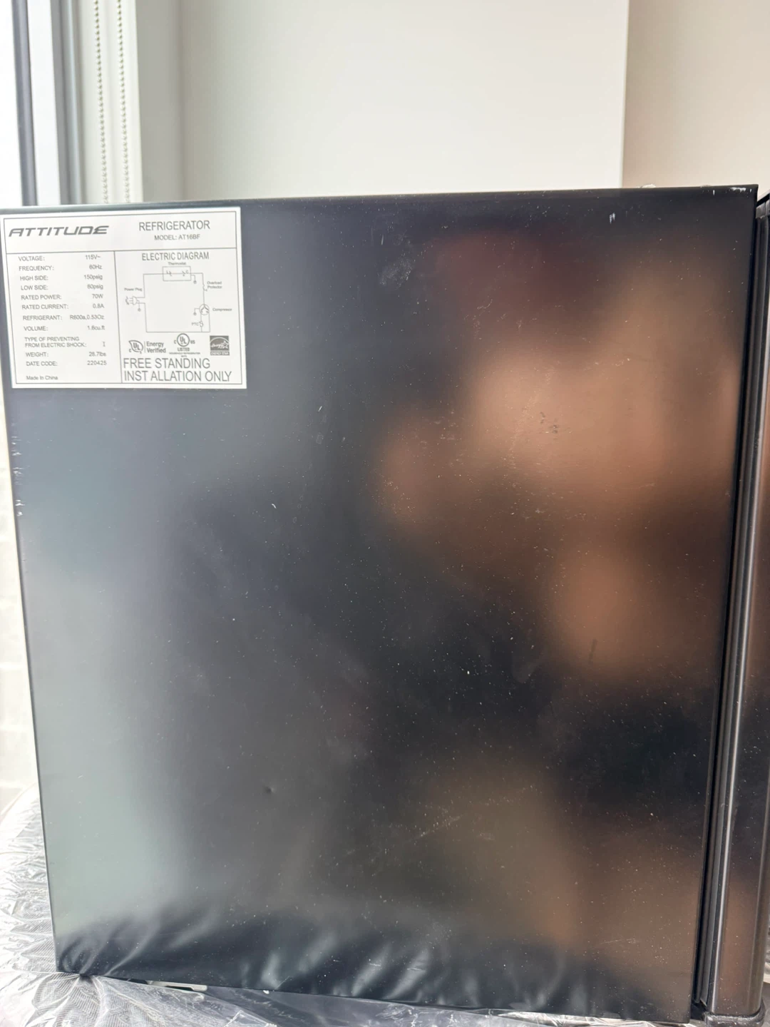 Attitude 1.6 cu.ft Mini Fridge with Freeze - photo 2