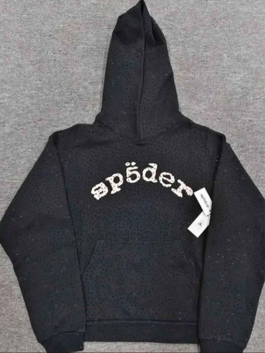 SP5DER Black Rhinestone Hoodie - photo 2