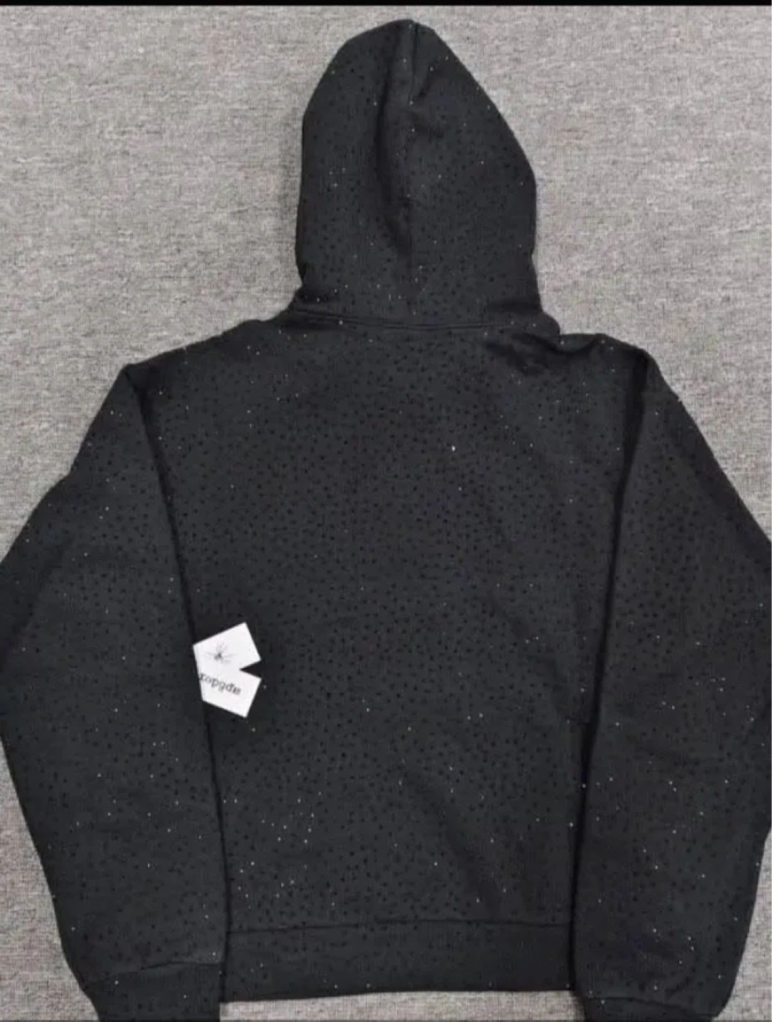 SP5DER Black Rhinestone Hoodie - photo 4