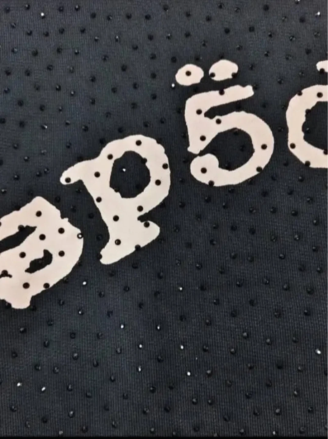 SP5DER Black Rhinestone Hoodie - photo 3