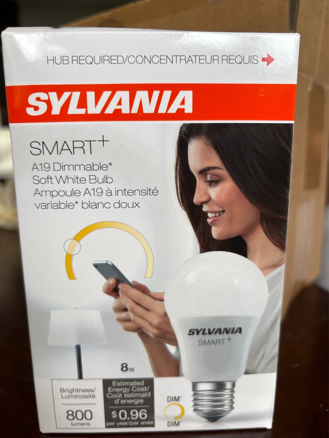 Sylvania Smart+ A19 Dimmable Soft White LED Light Bulb