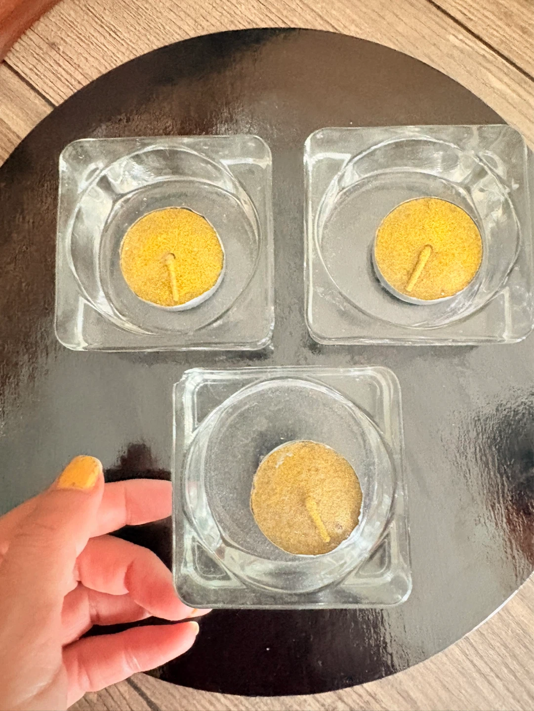 Set of 3 Glass Tealight Holders - photo 2