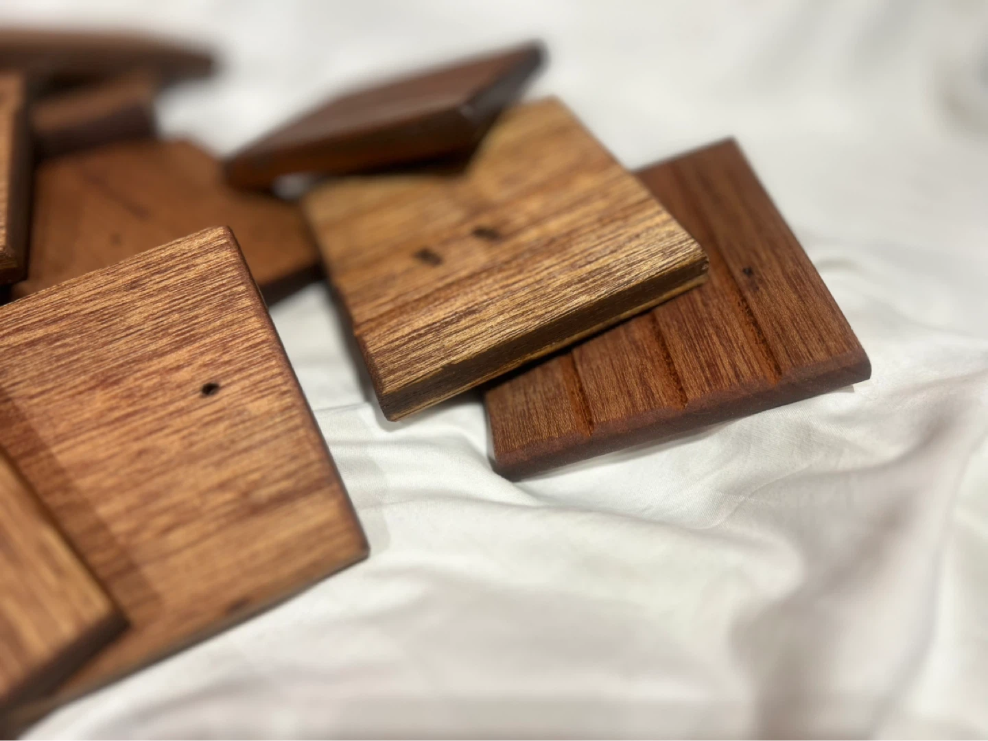 Wooden Mahogany Coasters Set of 4 - photo 4