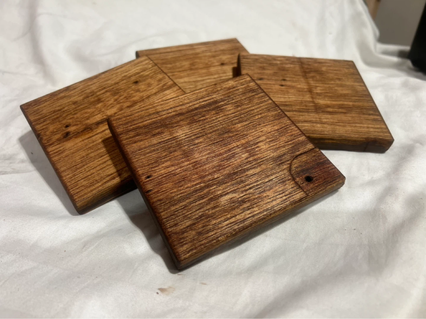 Wooden Mahogany Coasters Set of 4