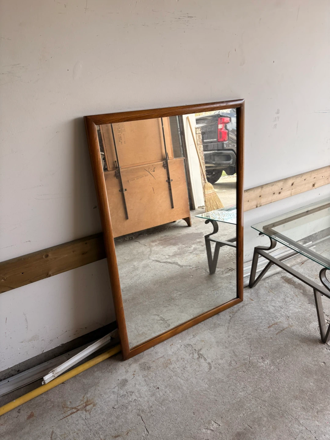 Wooden Framed Wall Mirror