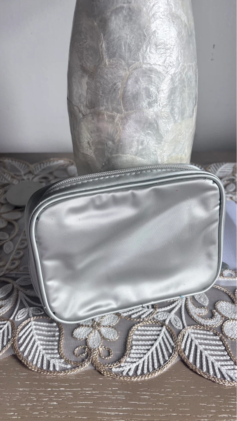 Silver Travel Cosmetic Bag Organizer