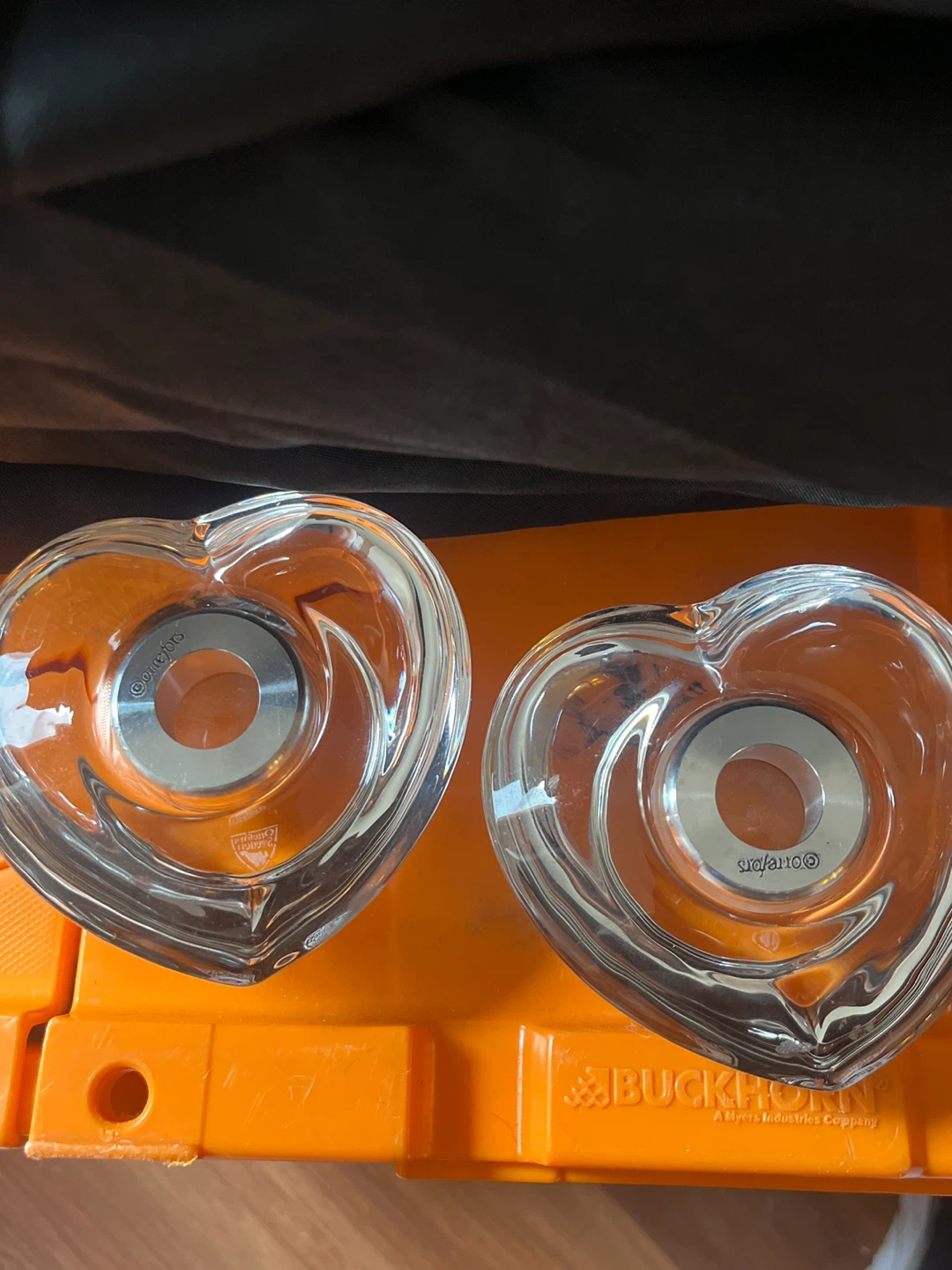 Gucci Heart Shaped Crystal Candle Holders (Set of 2) - photo 2