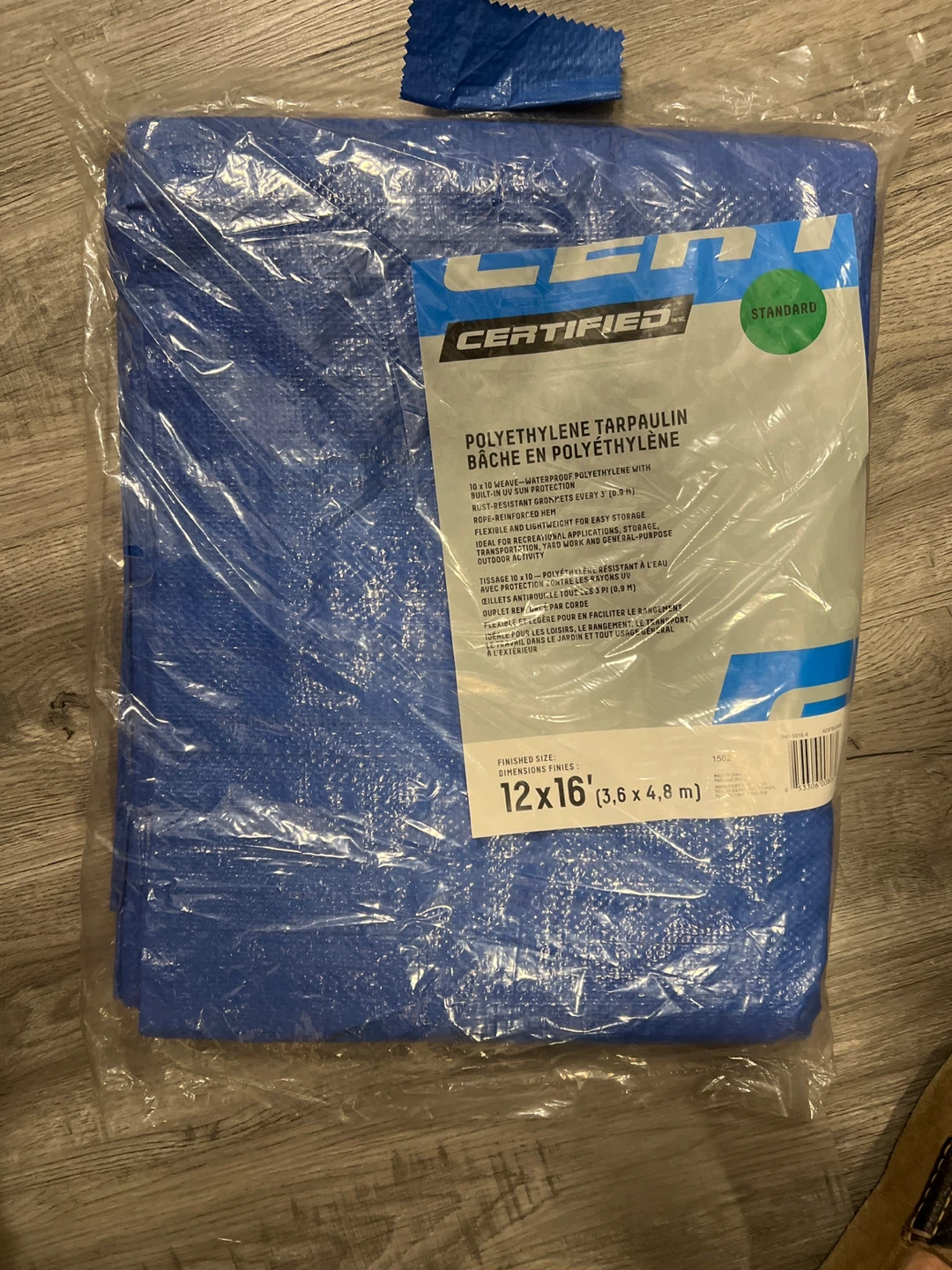 CERTIFIED Polyethylene Tarpaulin 12x16 ft