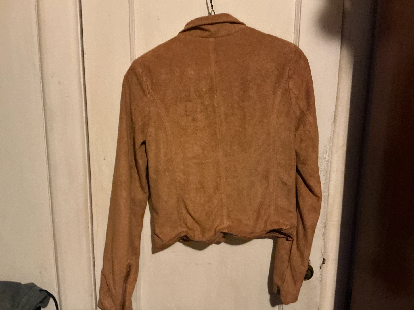 Charlotte Russe Brown Faux Suede Moto Jacket Size S - photo 2