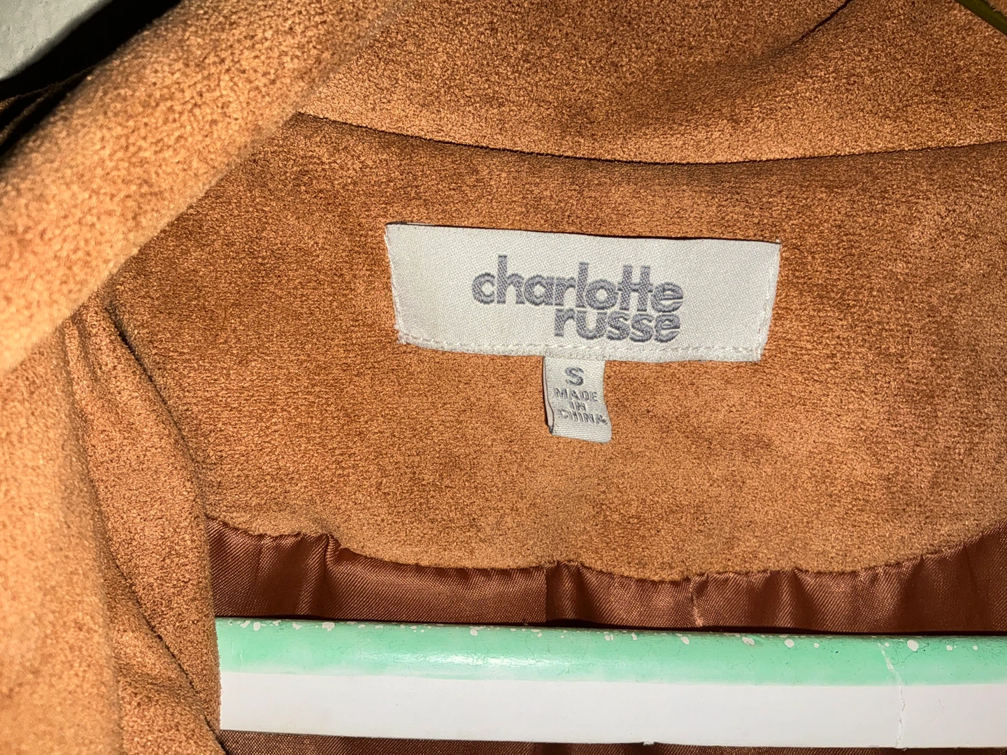 Charlotte Russe Brown Faux Suede Moto Jacket Size S - photo 4