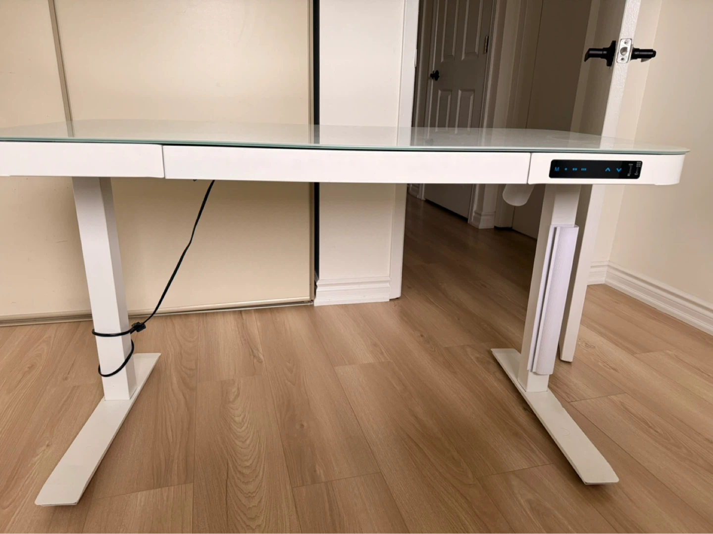 Electric Standing Desk – White Glass Top–(2 Available) - photo 2