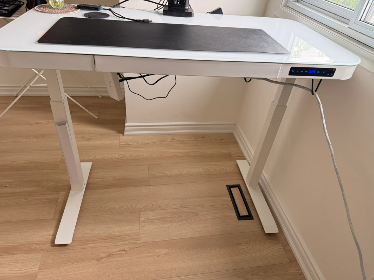 Electric Standing Desk – White Glass Top–(2 Available) - photo 3