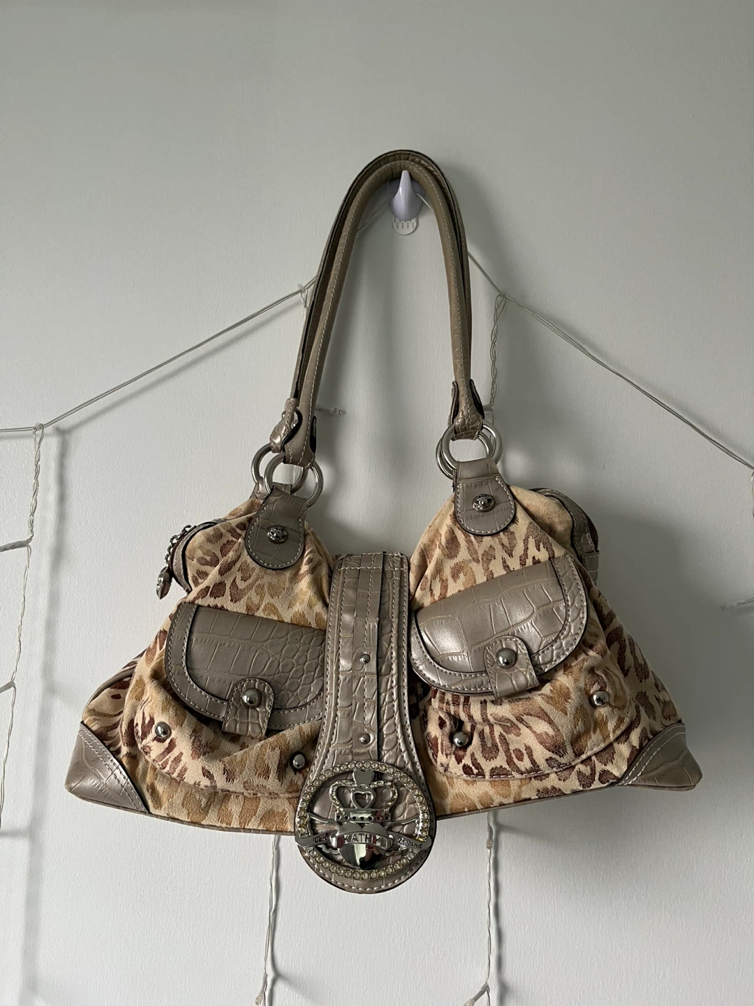 Vintage Leopard Print Shoulder Bag
