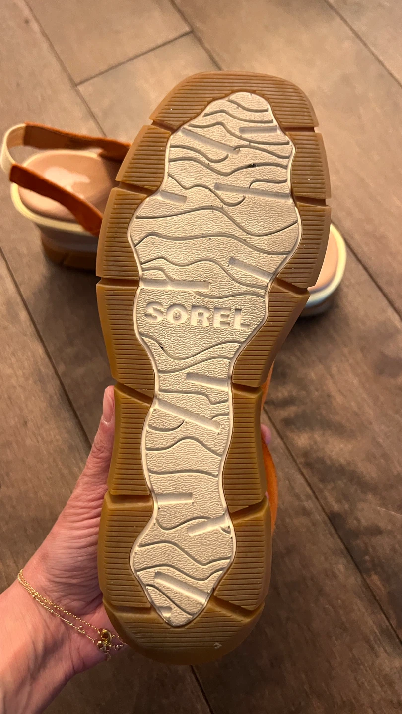 Sorel Orange Suede Wedge Sandals - photo 3