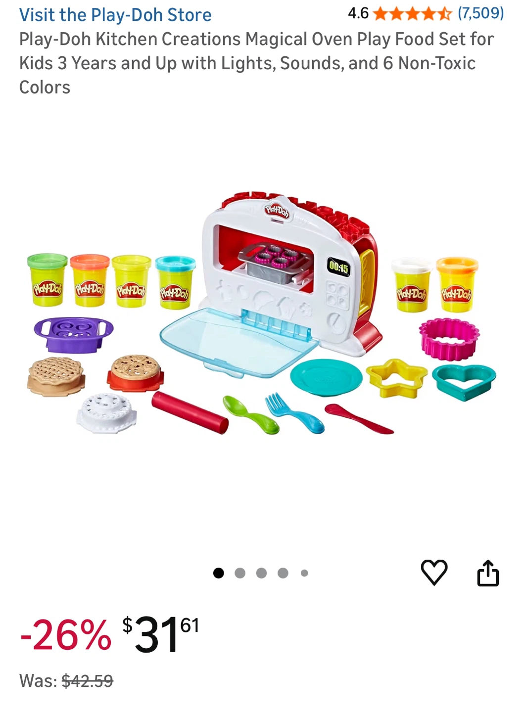 Play-Doh Kitchen Creations Magical Oven Play Food Set - photo 2