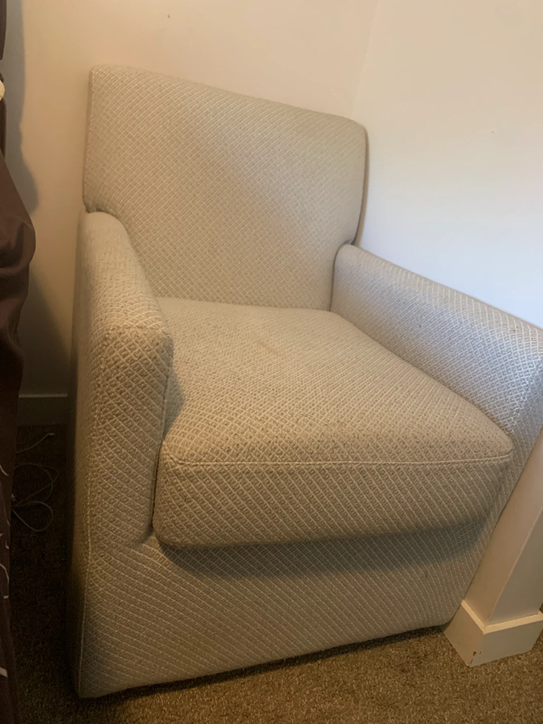 Modern Accent Chair –Crey Fabric Armchair
