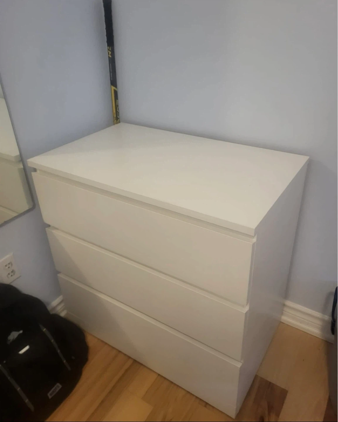 IKEA White 3-Drawer Dresser - photo 4