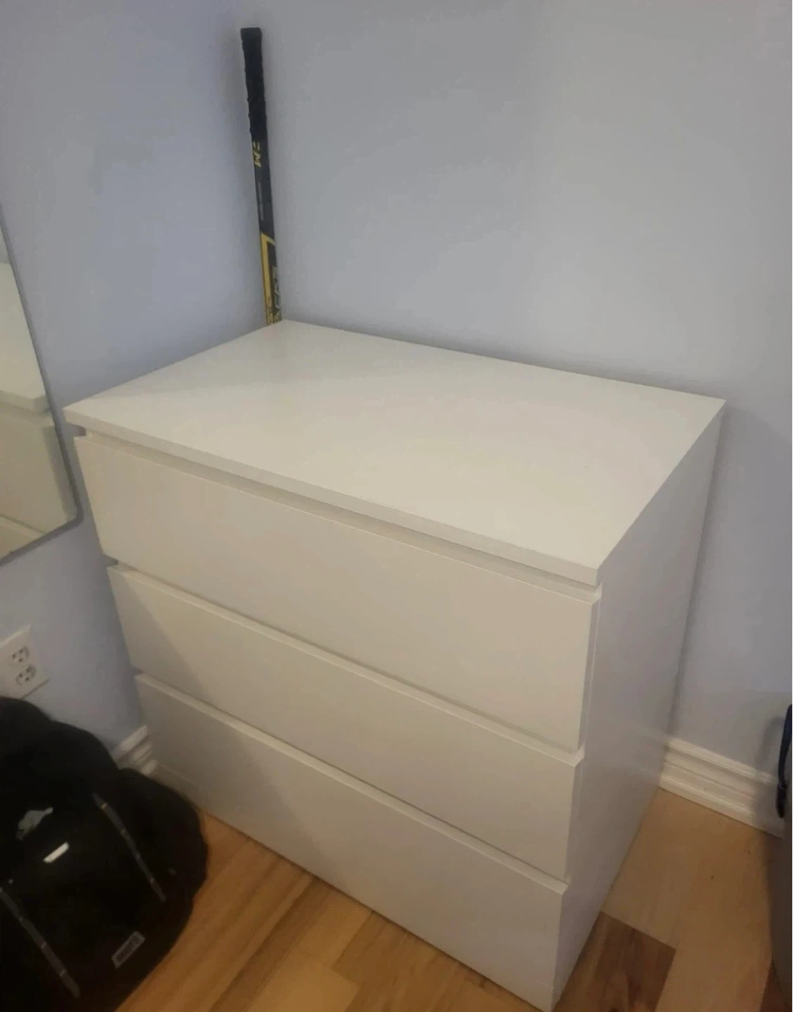 IKEA White 3-Drawer Dresser - photo 2