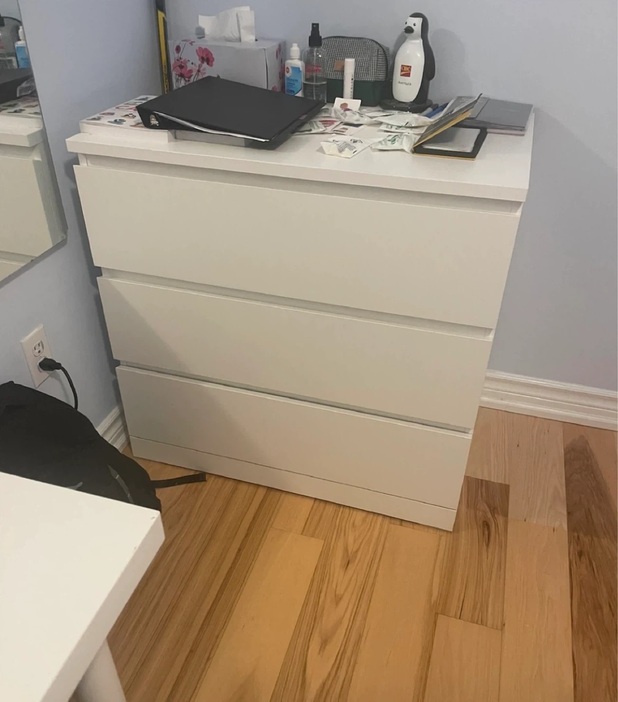 IKEA White 3-Drawer Dresser