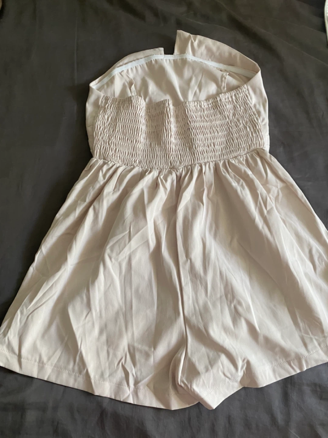Women's Beige Strapless Romper - photo 4