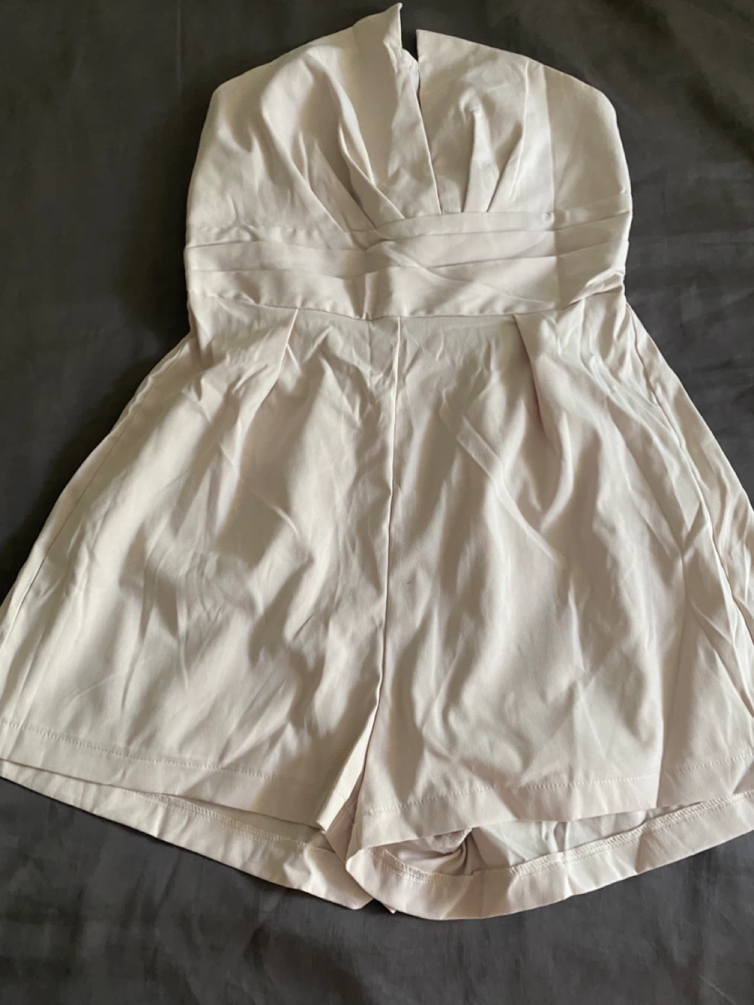 Women's Beige Strapless Romper - photo 3