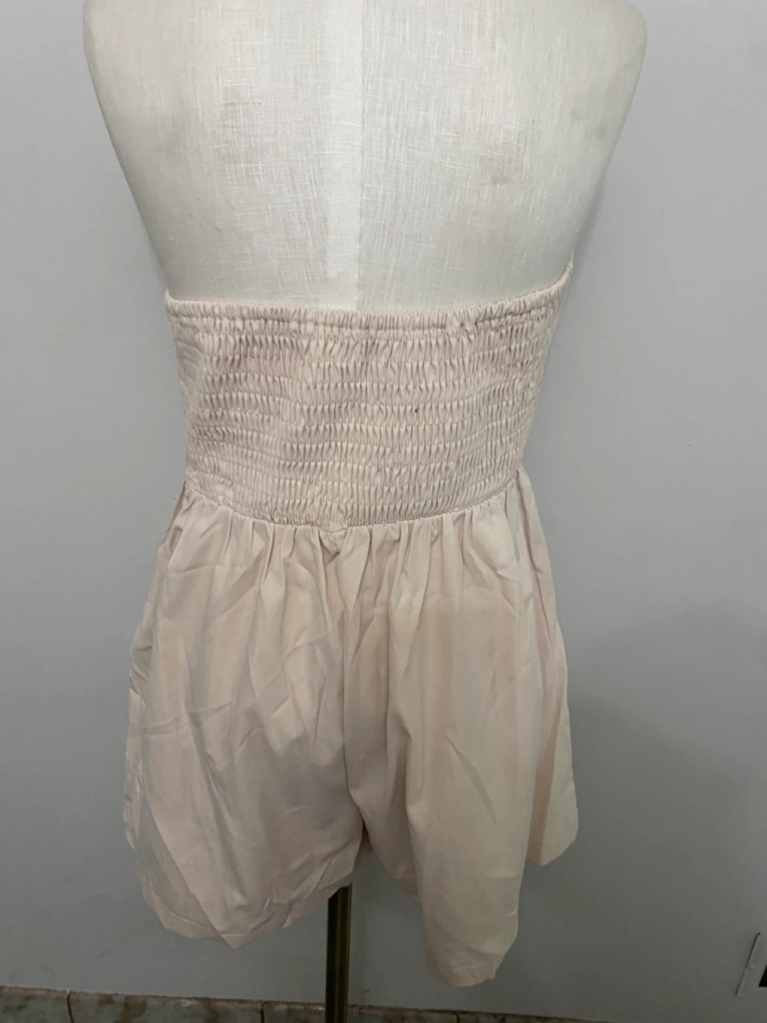 Women's Beige Strapless Romper - photo 2