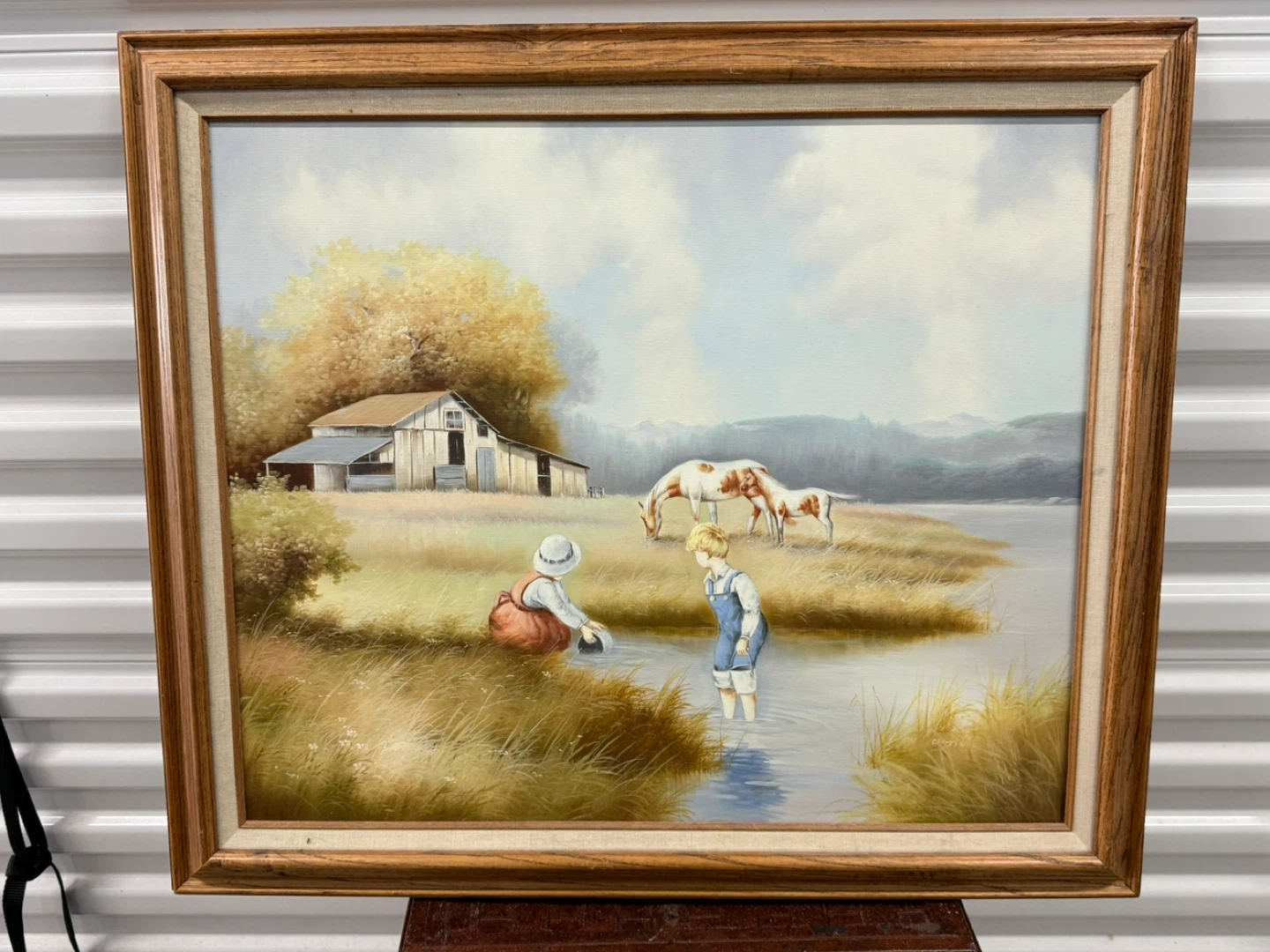 VTG Dan Austine Authenticated Oil Painting Oak Framed - photo 4